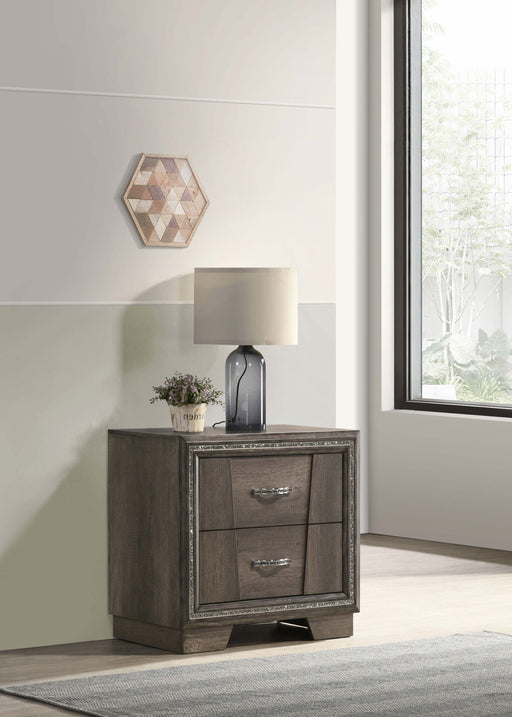 Janine 2-drawer Nightstand Grey - Premium Nightstand from Coaster Z2 Standard - Just $220! Shop now at Furniture Wholesale Plus  We are the best furniture store in Nashville, Hendersonville, Goodlettsville, Madison, Antioch, Mount Juliet, Lebanon, Gallatin, Springfield, Murfreesboro, Franklin, Brentwood