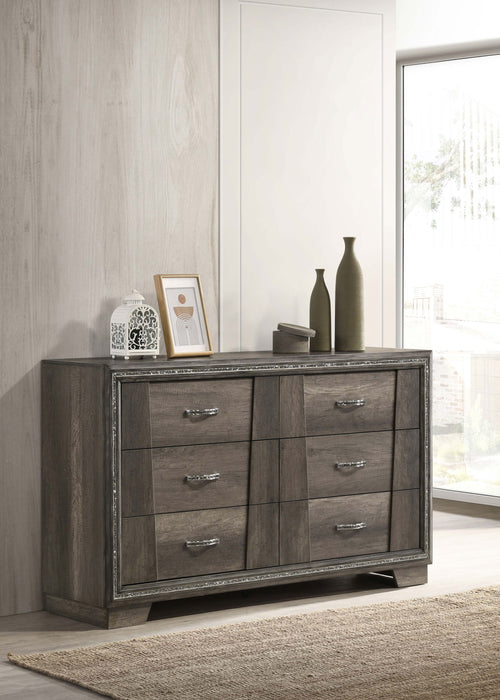 Janine 6-drawer Dresser Grey - Premium Dresser from Coaster Z2 Standard - Just $596! Shop now at Furniture Wholesale Plus  We are the best furniture store in Nashville, Hendersonville, Goodlettsville, Madison, Antioch, Mount Juliet, Lebanon, Gallatin, Springfield, Murfreesboro, Franklin, Brentwood