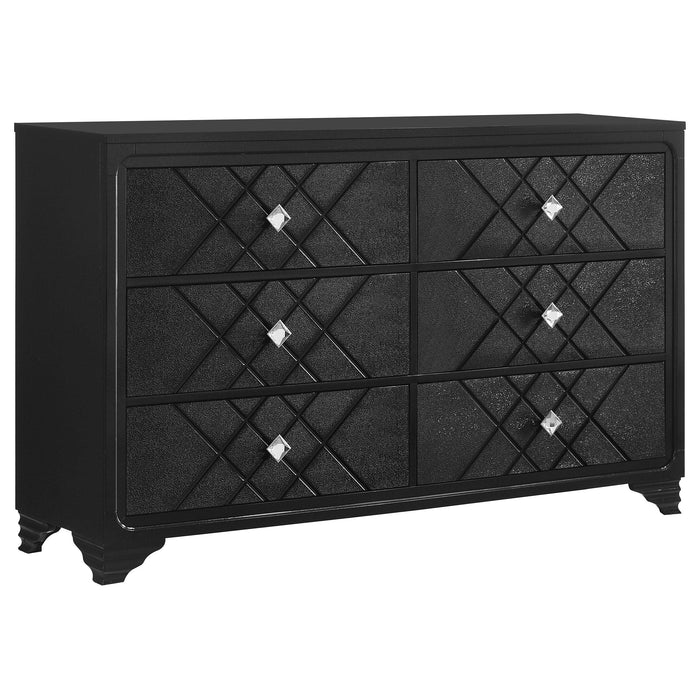 Penelope 6-drawer Dresser Black - Premium Dresser from Coaster Z2 Standard - Just $660! Shop now at Furniture Wholesale Plus  We are the best furniture store in Nashville, Hendersonville, Goodlettsville, Madison, Antioch, Mount Juliet, Lebanon, Gallatin, Springfield, Murfreesboro, Franklin, Brentwood