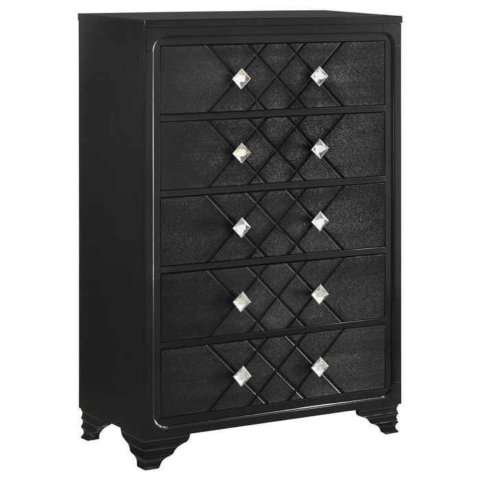 Penelope 5-drawer Chest Black - Premium Chest from Coaster Z2 Standard - Just $540! Shop now at Furniture Wholesale Plus  We are the best furniture store in Nashville, Hendersonville, Goodlettsville, Madison, Antioch, Mount Juliet, Lebanon, Gallatin, Springfield, Murfreesboro, Franklin, Brentwood