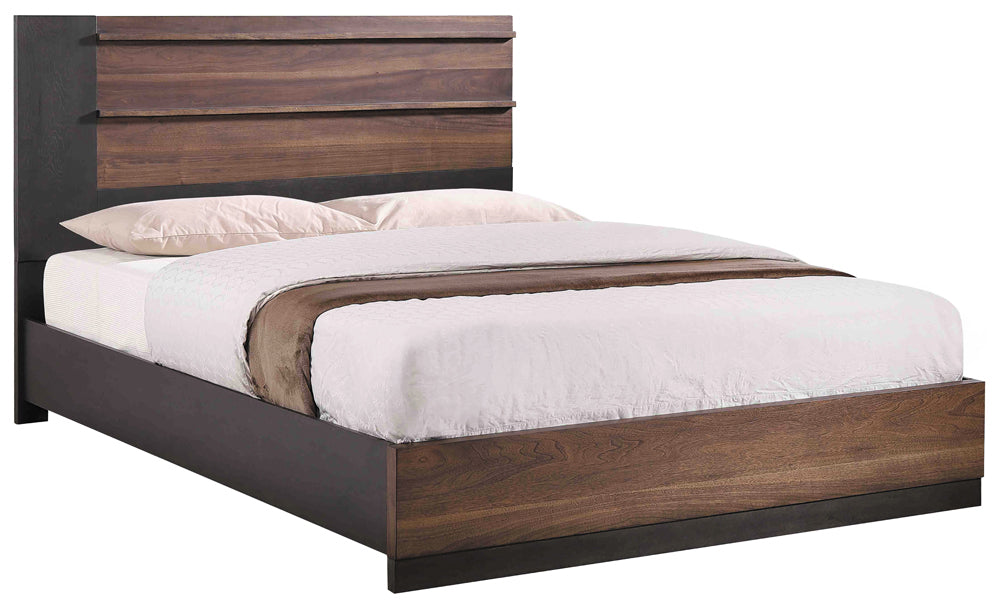 Azalia Rectangular Bed Black and Walnut - Premium Bed from Coaster Z2 Standard - Just $650! Shop now at Furniture Wholesale Plus  We are the best furniture store in Nashville, Hendersonville, Goodlettsville, Madison, Antioch, Mount Juliet, Lebanon, Gallatin, Springfield, Murfreesboro, Franklin, Brentwood