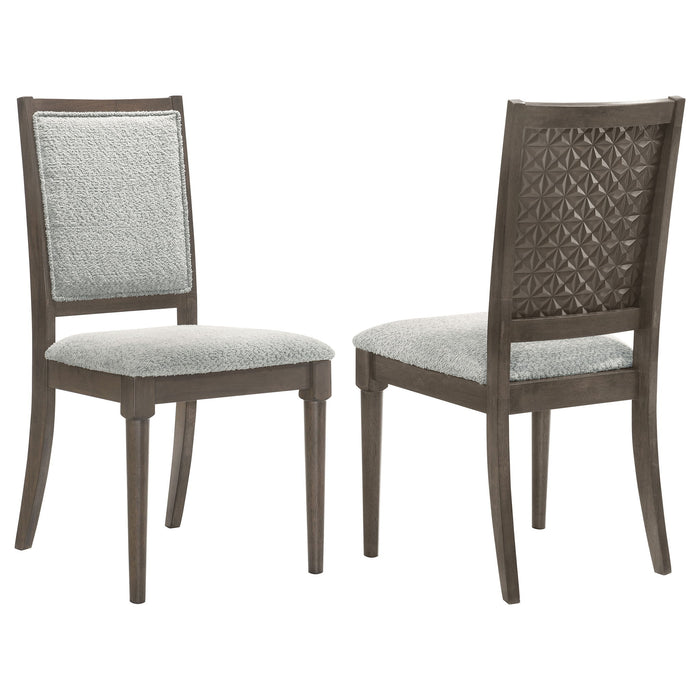 Onslow - Upholstered Dining Side Chair (Set of 2) - Dark Brown – Chair Sets by Coaster Fine Furniture at Furniture Wholesale Plus , Nashville furniture store