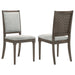 Onslow - Upholstered Dining Side Chair (Set of 2) - Dark Brown – Chair Sets by Coaster Fine Furniture at Furniture Wholesale Plus , Nashville furniture store