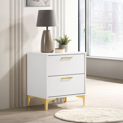 Kendall 2-drawer Nightstand White - Premium Nightstand from Coaster Z2 Standard - Just $160! Shop now at Furniture Wholesale Plus  We are the best furniture store in Nashville, Hendersonville, Goodlettsville, Madison, Antioch, Mount Juliet, Lebanon, Gallatin, Springfield, Murfreesboro, Franklin, Brentwood