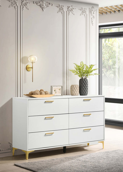 Kendall 6-drawer Dresser White - Premium Dresser from Coaster Z2 Standard - Just $432! Shop now at Furniture Wholesale Plus  We are the best furniture store in Nashville, Hendersonville, Goodlettsville, Madison, Antioch, Mount Juliet, Lebanon, Gallatin, Springfield, Murfreesboro, Franklin, Brentwood