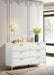 Kendall 6-drawer Dresser White - Premium Dresser from Coaster Z2 Standard - Just $432! Shop now at Furniture Wholesale Plus  We are the best furniture store in Nashville, Hendersonville, Goodlettsville, Madison, Antioch, Mount Juliet, Lebanon, Gallatin, Springfield, Murfreesboro, Franklin, Brentwood