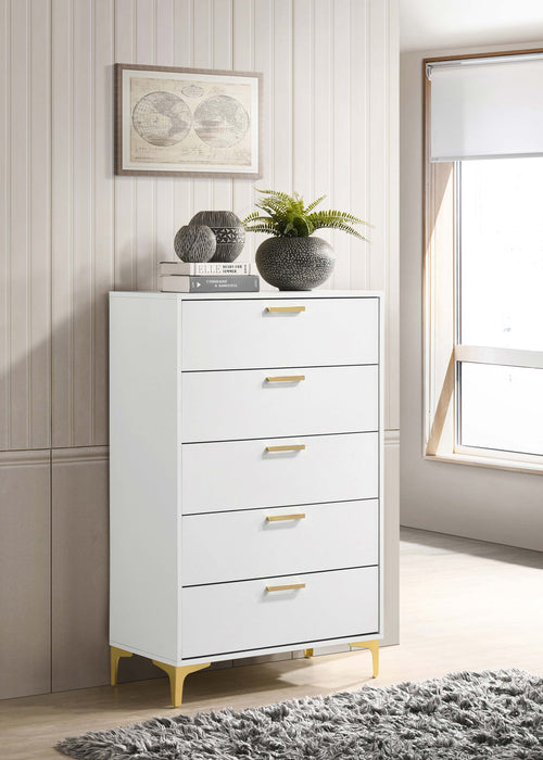 Kendall 5-drawer Chest White - Premium Chest from Coaster Z2 Standard - Just $360! Shop now at Furniture Wholesale Plus  We are the best furniture store in Nashville, Hendersonville, Goodlettsville, Madison, Antioch, Mount Juliet, Lebanon, Gallatin, Springfield, Murfreesboro, Franklin, Brentwood