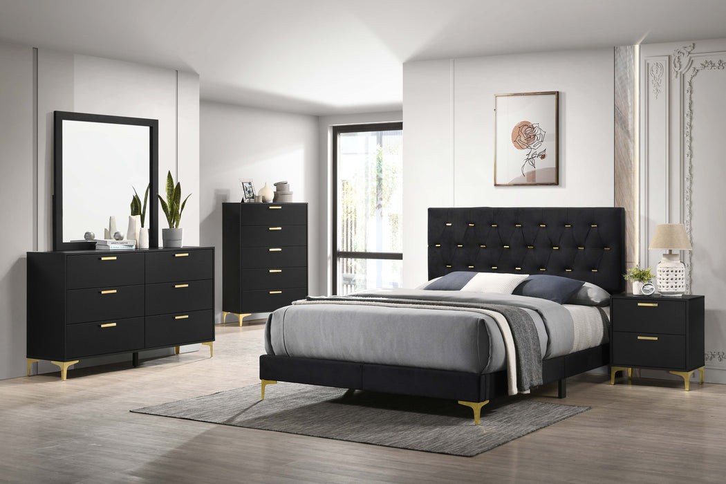 Kendall Tufted Panel Bedroom Set Black and Gold - Premium Bedroom Set from Coaster Z2 Standard - Just $918! Shop now at Furniture Wholesale Plus  We are the best furniture store in Nashville, Hendersonville, Goodlettsville, Madison, Antioch, Mount Juliet, Lebanon, Gallatin, Springfield, Murfreesboro, Franklin, Brentwood