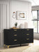 Kendall 6-drawer Dresser Black and Gold - Premium Dresser from Coaster Z2 Standard - Just $432! Shop now at Furniture Wholesale Plus  We are the best furniture store in Nashville, Hendersonville, Goodlettsville, Madison, Antioch, Mount Juliet, Lebanon, Gallatin, Springfield, Murfreesboro, Franklin, Brentwood