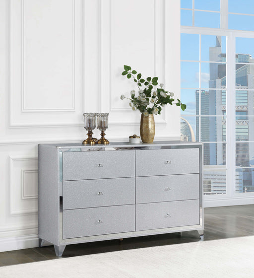 Larue 6-drawer Dresser Silver - Premium Dresser from Coaster Z2 Standard - Just $628! Shop now at Furniture Wholesale Plus  We are the best furniture store in Nashville, Hendersonville, Goodlettsville, Madison, Antioch, Mount Juliet, Lebanon, Gallatin, Springfield, Murfreesboro, Franklin, Brentwood