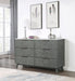 Nathan 6-drawer Dresser White Marble and Grey - Premium Dresser from Coaster Z2 Standard - Just $1088! Shop now at Furniture Wholesale Plus  We are the best furniture store in Nashville, Hendersonville, Goodlettsville, Madison, Antioch, Mount Juliet, Lebanon, Gallatin, Springfield, Murfreesboro, Franklin, Brentwood