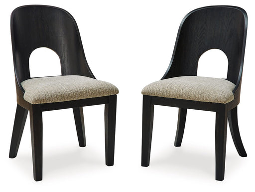 Rowanbeck - Dining Upholstered Side Chair (Set of 2) - Gray / Black – Chair Sets by Signature Design by Ashley® at Furniture Wholesale Plus , Nashville furniture store