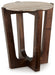 Tanidore - Round End Table - Warm Brown – End Tables by Signature Design by Ashley® at Furniture Wholesale Plus , Nashville furniture store