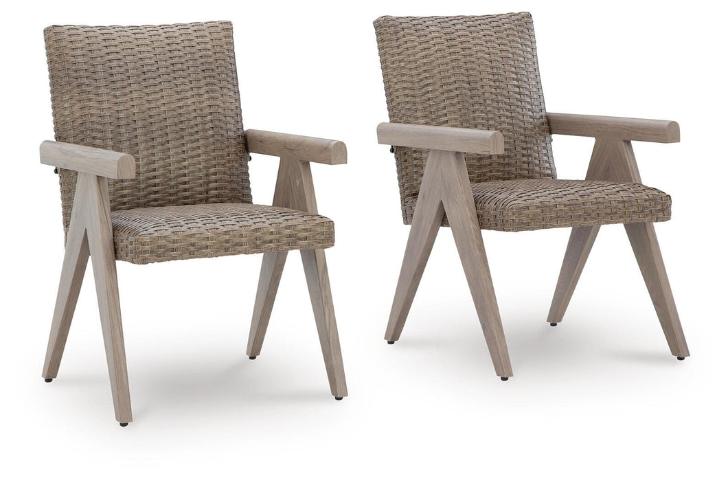 Cliff Trails - Arm Chair (Set of 2) - Beige – Chair Sets by Signature Design by Ashley® at Furniture Wholesale Plus , Nashville furniture store