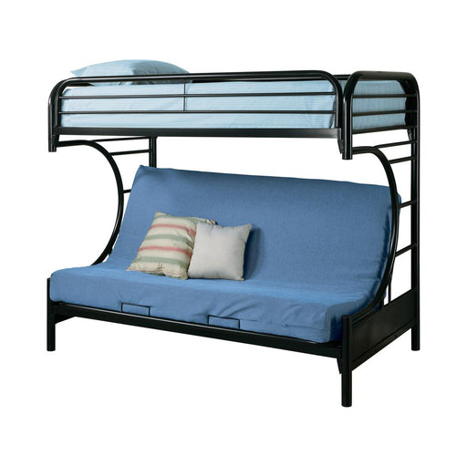 Montgomery Twin Over Futon Bunk Bed Glossy Black - Premium Bunk Bed from Coaster Z2 Standard - Just $458! Shop now at Furniture Wholesale Plus  We are the best furniture store in Nashville, Hendersonville, Goodlettsville, Madison, Antioch, Mount Juliet, Lebanon, Gallatin, Springfield, Murfreesboro, Franklin, Brentwood