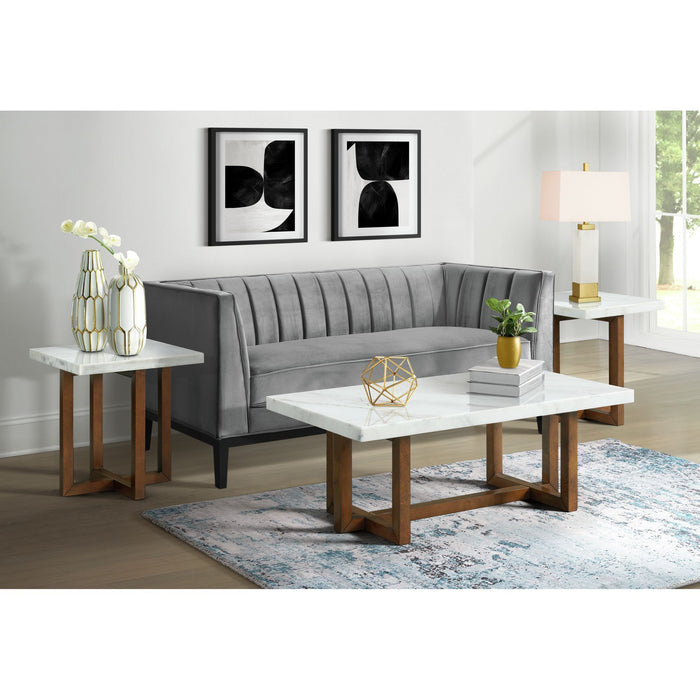 Morris - 2 Piece Occasional Marble Table Set - White – Table Sets by Elements International at Furniture Wholesale Plus , Nashville furniture store
