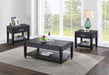 Yves - 3 Piece Occasional Table Set - Black – Table Sets by Steve Silver Furniture at Furniture Wholesale Plus , Nashville furniture store