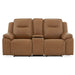 Callihan - Loveseat With Console P3 & ZW - York Butternut – Reclining Loveseats by Liberty Furniture at Furniture Wholesale Plus , Nashville furniture store