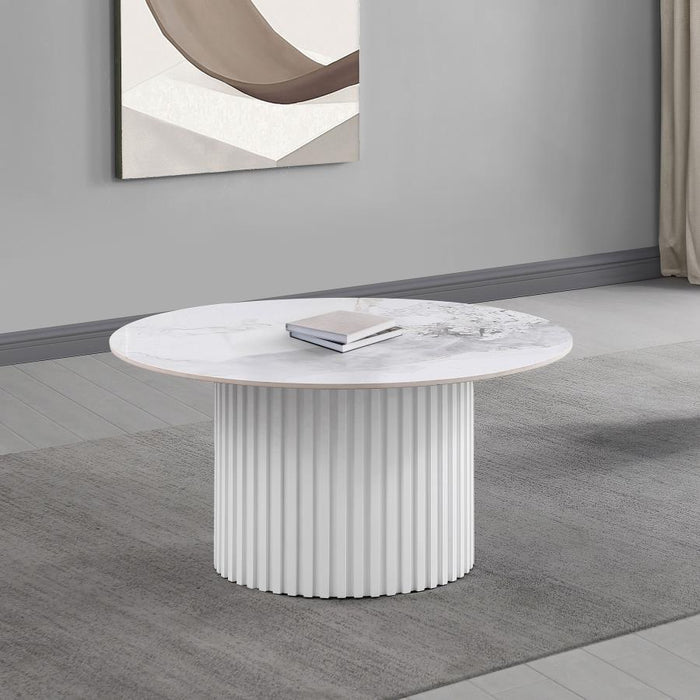 Rowena - Round Sintered Stone Table – End Tables by Coaster Fine Furniture at Furniture Wholesale Plus , Nashville furniture store