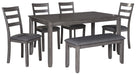 Bridson - RECT DRM Table Set (Set of 6) - Gray – 6 Piece Dining Room Sets by Signature Design by Ashley® at Furniture Wholesale Plus , Nashville furniture store