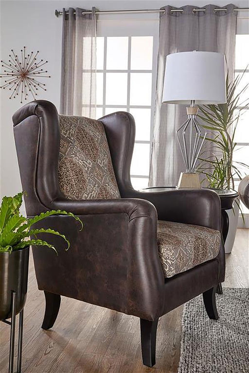 Elmbrook - Upholstered Wingback Accent Club Chair - Brown – Wingback Chairs by Coaster Fine Furniture at Furniture Wholesale Plus , Nashville furniture store