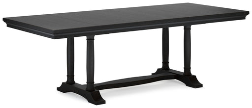Welltern - Rect Dining Room Ext Table - Black – Dining Tables with Extensions by Millennium® by Ashley at Furniture Wholesale Plus , Nashville furniture store