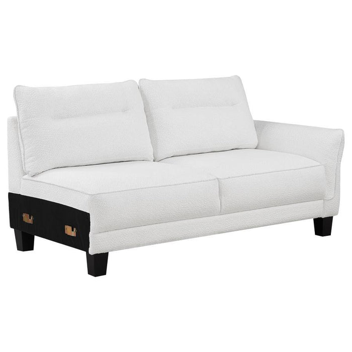 Caspian - Upholstered Curved Arm Chaise Sectional Sofa – Stationary Sectionals by Coaster Fine Furniture at Furniture Wholesale Plus , Nashville furniture store