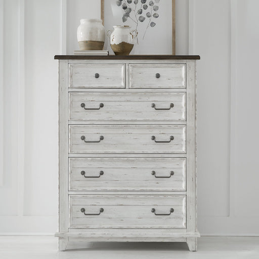 River Place - 6 Drawer Chest - Riverstone White & Tobacco – Accent Chests by Liberty Furniture at Furniture Wholesale Plus , Nashville furniture store