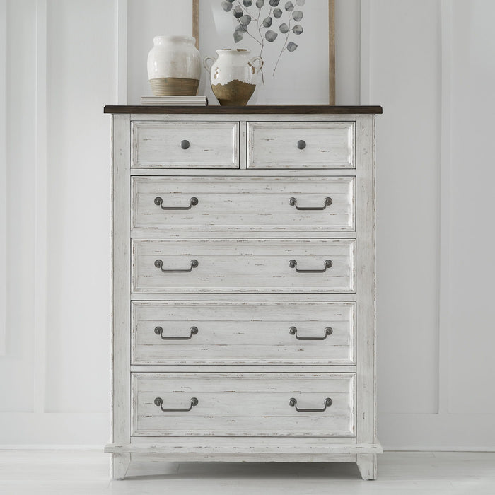 River Place - 6 Drawer Chest - Riverstone White & Tobacco – Accent Chests by Liberty Furniture at Furniture Wholesale Plus , Nashville furniture store