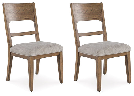 Cabalynn - Dining Uph Side Chair (Set of 2) - Oatmeal / Light Brown – Chair Sets by Signature Design by Ashley® at Furniture Wholesale Plus , Nashville furniture store