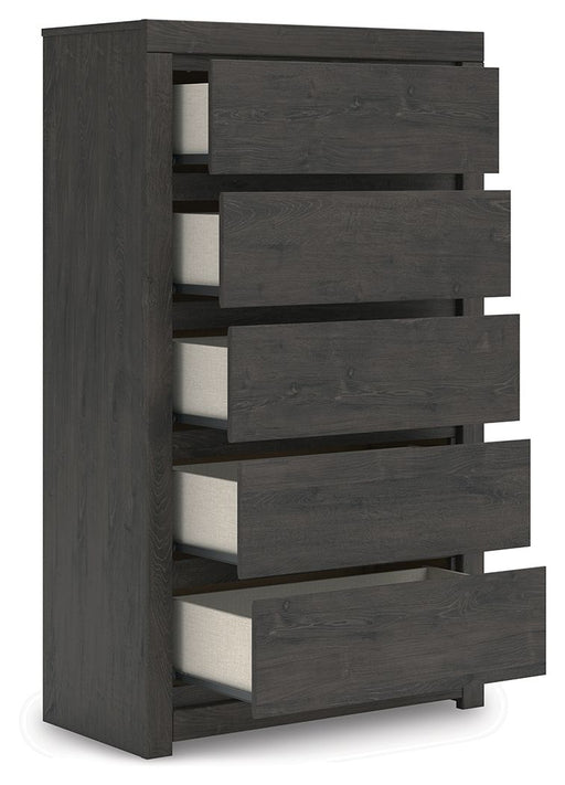 Fraluna - Five Drawer Chest - Charcoal – Accent Chests by Signature Design by Ashley® at Furniture Wholesale Plus , Nashville furniture store