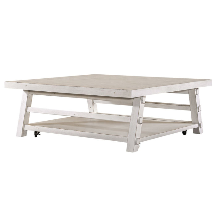 Modern Farmhouse - Oversized Square Cocktail Table – Cocktail Tables by Liberty Furniture at Furniture Wholesale Plus , Nashville furniture store