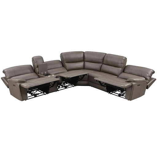 Kantu - Motion Sectional Sofa - Brown Synthetic Leather - Premium Reclining Sectionals from ACME - Just $4089! Shop now at Furniture Wholesale Plus  We are the best furniture store in Nashville, Hendersonville, Goodlettsville, Madison, Antioch, Mount Juliet, Lebanon, Gallatin, Springfield, Murfreesboro, Franklin, Brentwood
