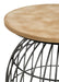 Bernardo - Round Wire Frame Side Table - Natural And Gunmetal – Side Tables by CoasterEssence at Furniture Wholesale Plus , Nashville furniture store