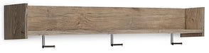 Oliah - Wall Mounted Coat Rack w/Shelf - Natural – Wall Mounted Coat Racks by Signature Design by Ashley® at Furniture Wholesale Plus , Nashville furniture store