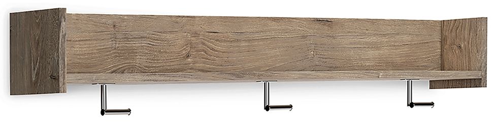 Oliah - Wall Mounted Coat Rack w/Shelf - Natural – Wall Mounted Coat Racks by Signature Design by Ashley® at Furniture Wholesale Plus , Nashville furniture store