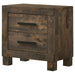 Woodmont - 2-Drawer Nightstand - Rustic Golden Brown – Accent Nightstands by CoasterEveryday at Furniture Wholesale Plus , Nashville furniture store