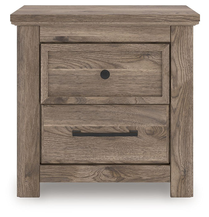 Rusticott - Two Drawer Night Stand - Brown – Nightstands w/ Charging Stations by Signature Design by Ashley® at Furniture Wholesale Plus , Nashville furniture store