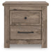 Rusticott - Two Drawer Night Stand - Brown – Nightstands w/ Charging Stations by Signature Design by Ashley® at Furniture Wholesale Plus , Nashville furniture store
