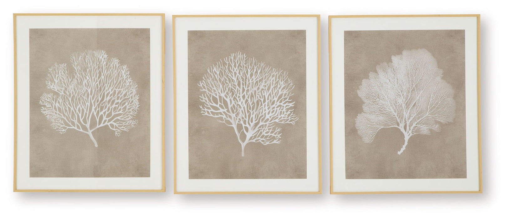 Hendridge - Wall Art Set (Set of 3) - Taupe / White – Framed Print Sets by Signature Design by Ashley® at Furniture Wholesale Plus , Nashville furniture store