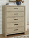 Calmoro - Five Drawer Chest - Gray – Accent Chests by Ashley® at Furniture Wholesale Plus , Nashville furniture store