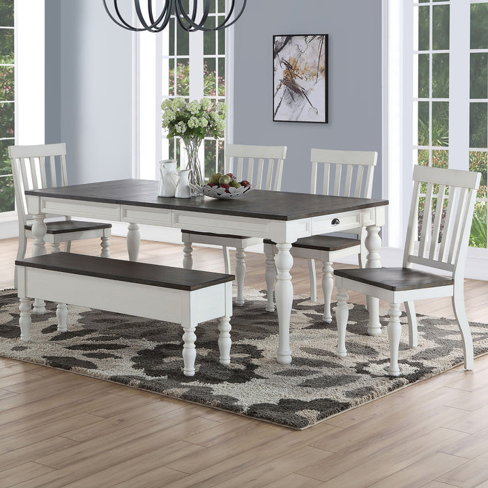 Joanna - Rectangular Dining Set – 6 Piece Dining Room Sets by Steve Silver Furniture at Furniture Wholesale Plus , Nashville furniture store