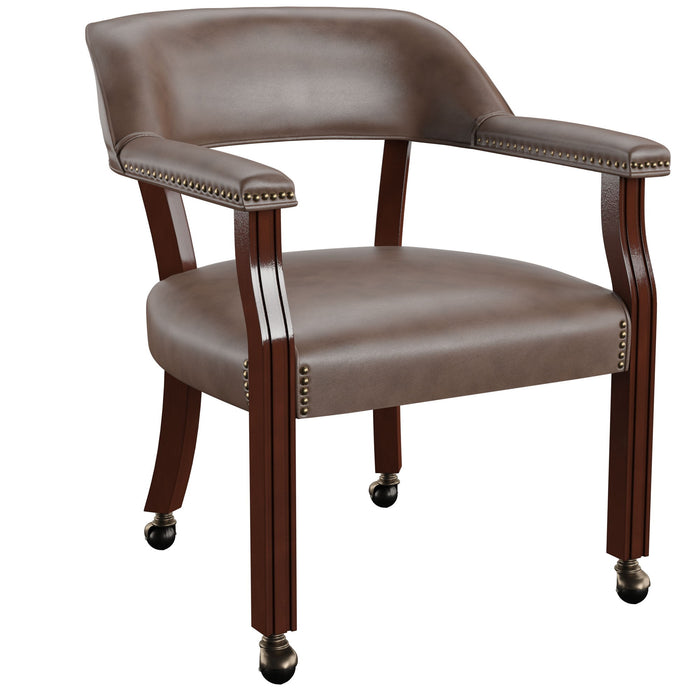 Tournament - Arm Chair With Casters – Arm Chairs by Steve Silver Furniture at Furniture Wholesale Plus , Nashville furniture store