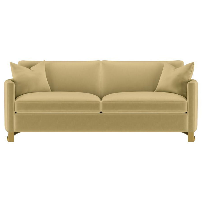Corliss - Upholstered Arched Arm Sofa – Stationary Sofas by CoasterElevations at Furniture Wholesale Plus , Nashville furniture store