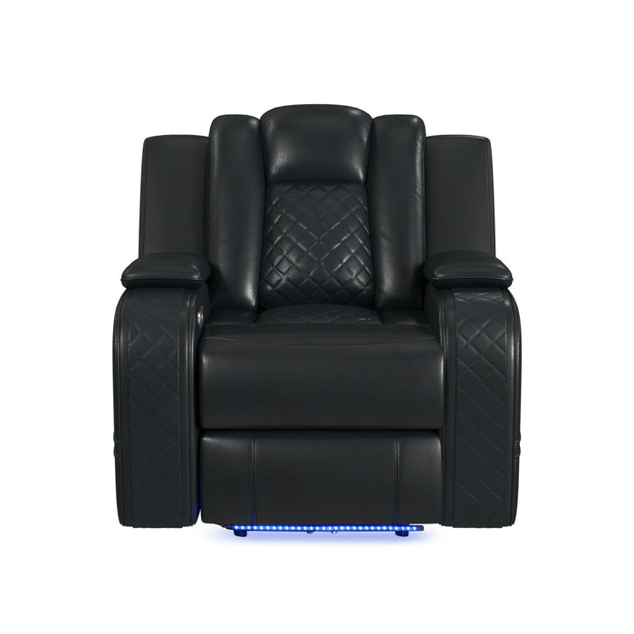 Carlo - Power Motion Recliner With Power Headrest, LED – Reclining Chairs by Elements International at Furniture Wholesale Plus , Nashville furniture store