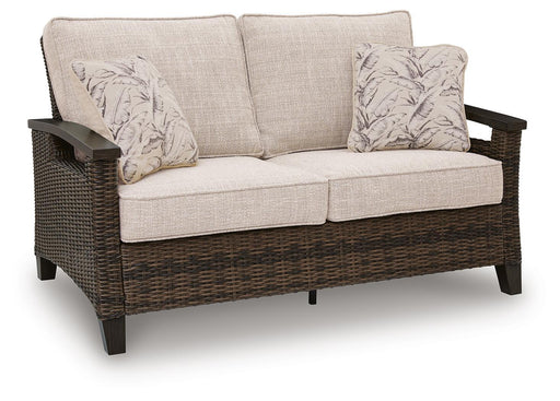 Monterey Point - Loveseat With Cushion - Dark Brown – Loveseats by Signature Design by Ashley® at Furniture Wholesale Plus , Nashville furniture store