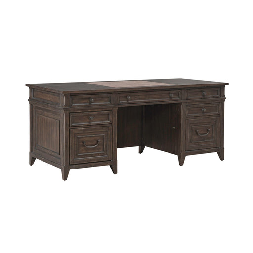 Paradise Valley - Executive Desk - Saddle Brown – Executive Desks by Liberty Furniture at Furniture Wholesale Plus , Nashville furniture store