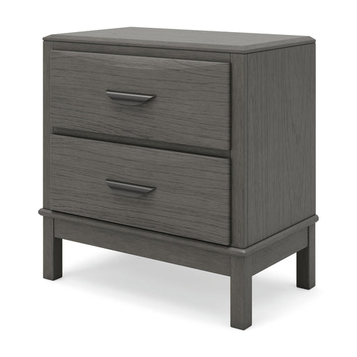 Mazing - Two Drawer Night Stand - Gray – Accent Nightstands by Signature Design by Ashley® at Furniture Wholesale Plus , Nashville furniture store