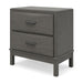 Mazing - Two Drawer Night Stand - Gray – Accent Nightstands by Signature Design by Ashley® at Furniture Wholesale Plus , Nashville furniture store
