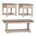 Farmhouse Reimagined - 3 Piece Table Set (1 Cocktail 2 End Tables) - Antique White / Chestnut Tops – Table Sets by Liberty Furniture at Furniture Wholesale Plus , Nashville furniture store